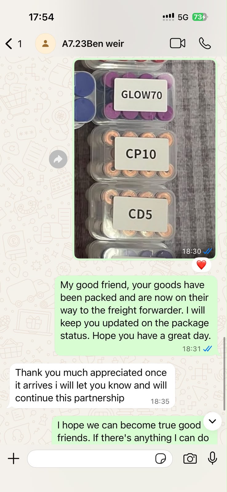 Complete customer delivery feedback screenshot 1